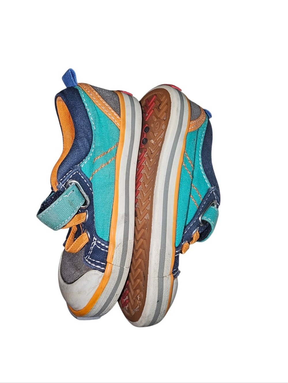 See Kai Run Kids Blue & Teal Velcro Casual Sneakers - Picture 2 of 6